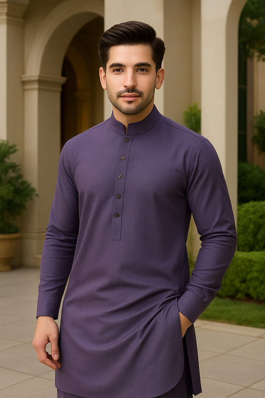 Men's Unstitched Wash n Wear - English Violet - 42938