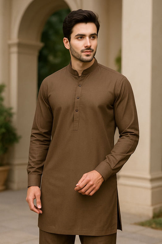 Men's Unstitched Wash n Wear - Milk Chocolate - 42962
